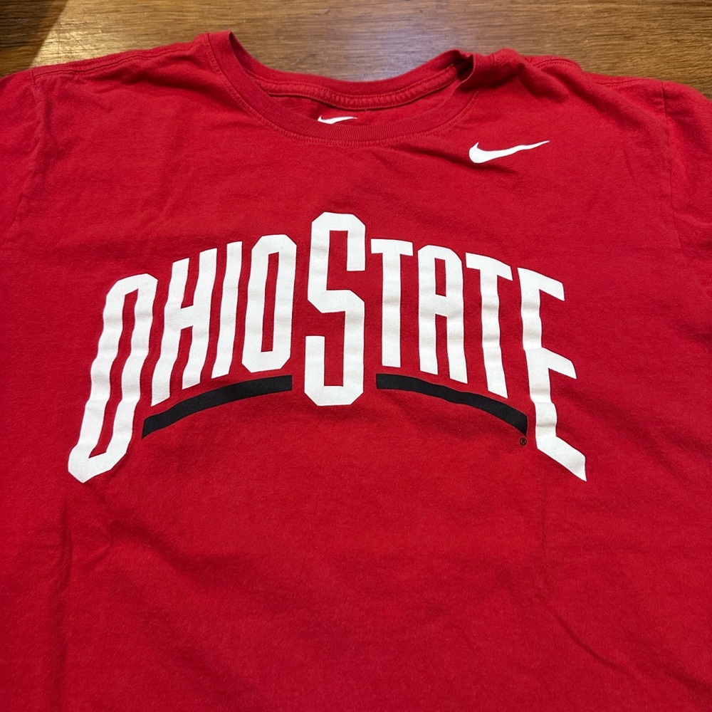 Nike OHIO state size XL tshirt red athletic fit - Picture 2 of 7